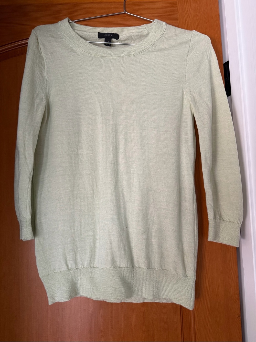 J. Crew Mint Green Lightweight Crewneck Sweater